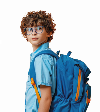 Aluno olhando o horizonte